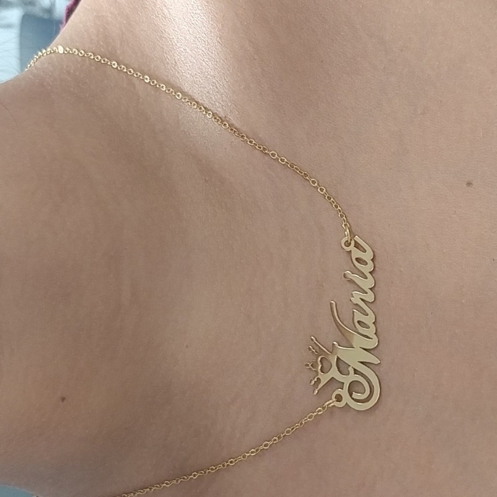 18" Crown Name Necklace (Maria)
